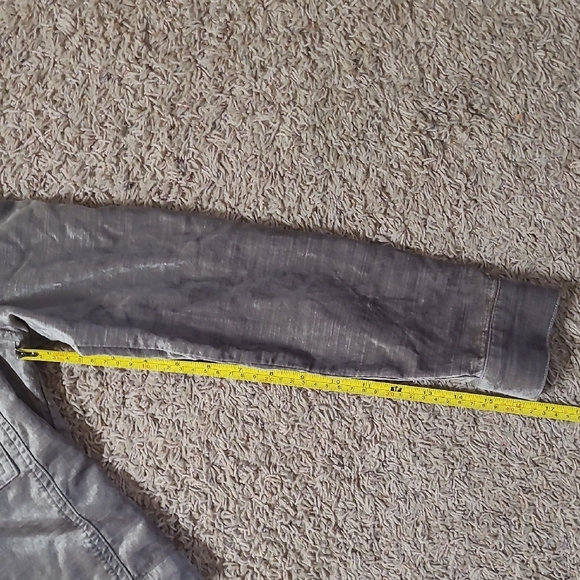 CAbi Sunday Topper Velvet Jacket Style 3377 Grey Cropped Velour Size Medium - Picture 6 of 9